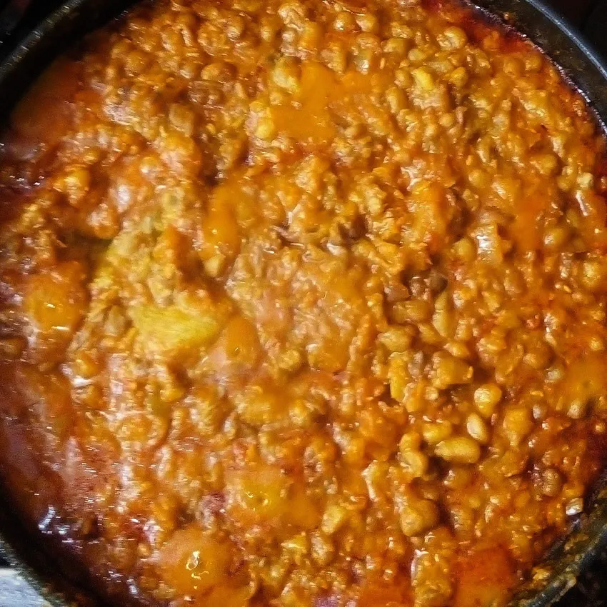 Beans and plantain pottage by Dolapo Grey