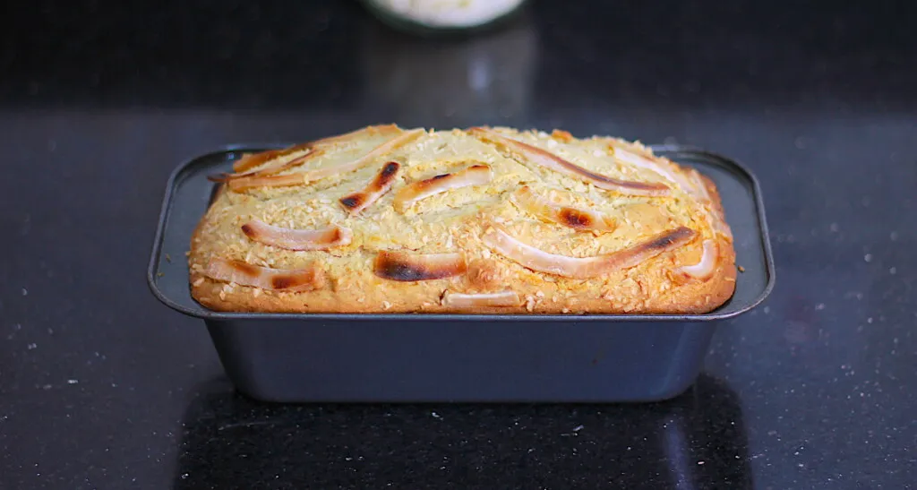 Coconut loaf cake by Dolapo Grey